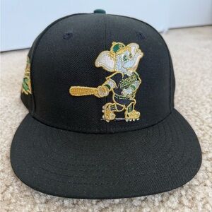 NEW ERA “BASH BRO'S MASCOT" OAKLAND A'S FITTED HAT (BLACK)